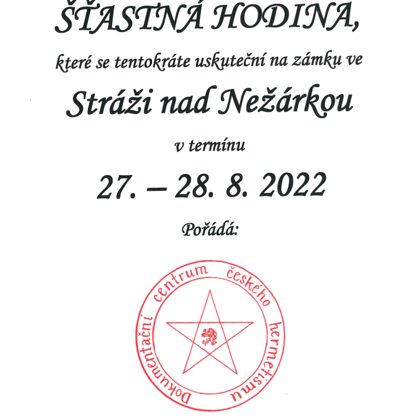 Pozvánka na ŠH VII ve Stráži nad Nežárkou, 2022