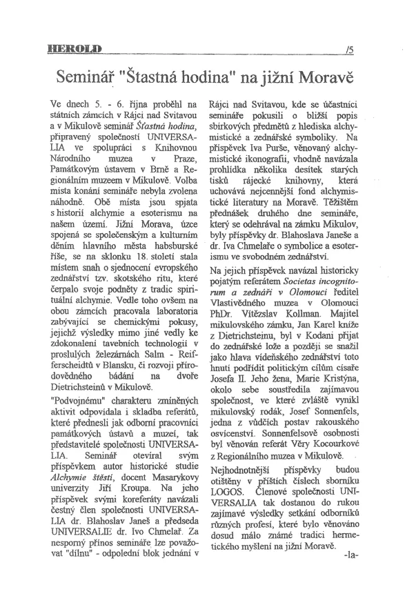 Článek L. Antonína - ŠH I, Herold č.4, 1994